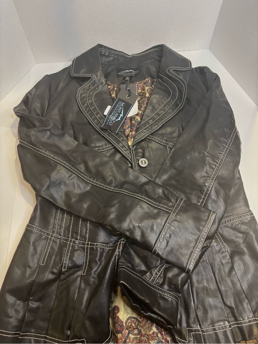 Women’s Dark Brown Faux Leather Jacket